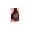 Nuisette noire tulle dentelle poitrine dénudée ornements 